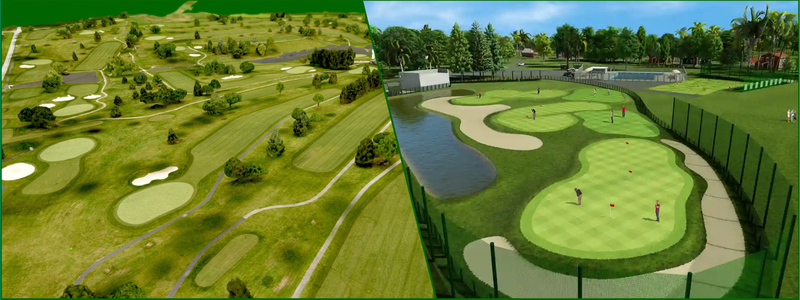 3D Golf Course Modeling and Rendering