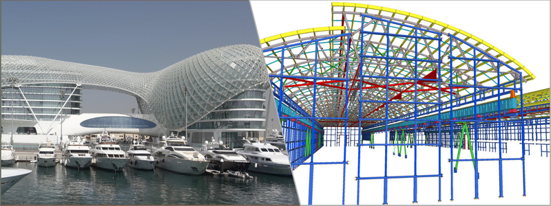 CAD design of steel detailing of a port