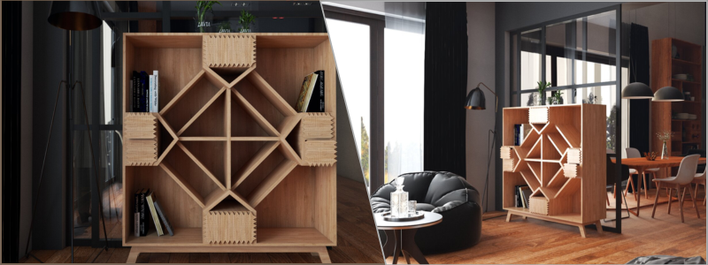 example of a virtual showroom within a living room space