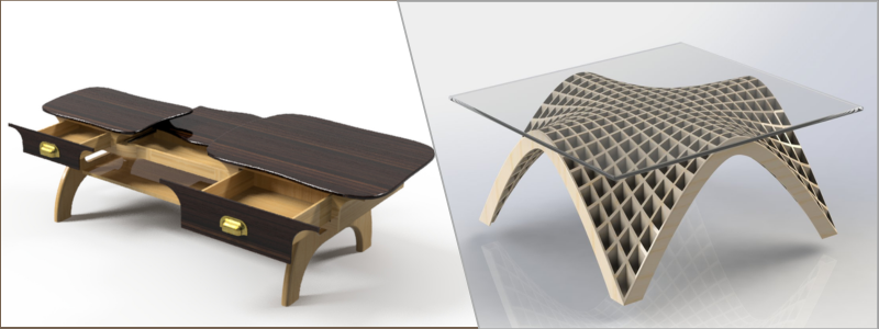 furniture cgi rendering of coffee tables