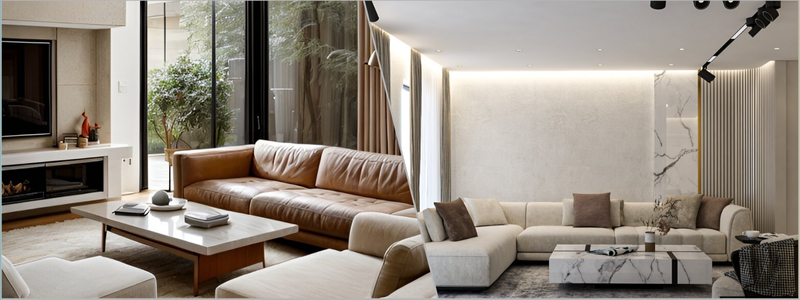 luxury living room design service examples