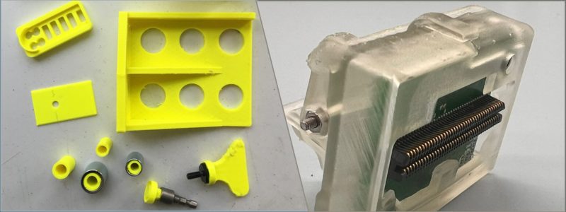 3d printed custom parts and a 3d printed brain probe