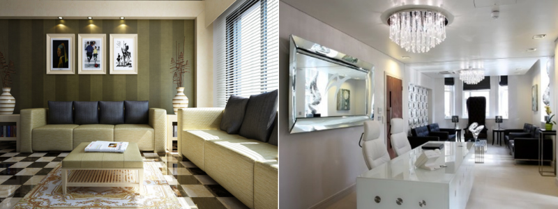 3d rendering of a living room and hospital reception