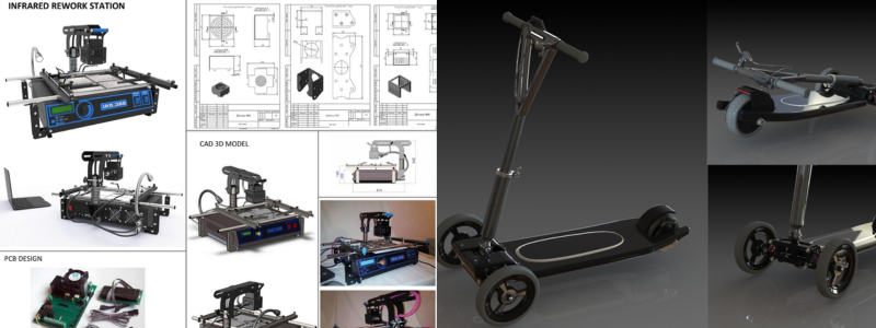 Concept design and protptye of an infrared rework station and electronic scooter