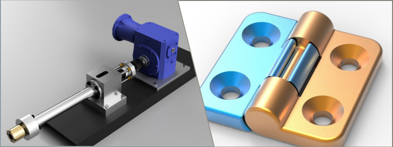 hybrid manfuacturing with 3d printing of an extuder and hinge