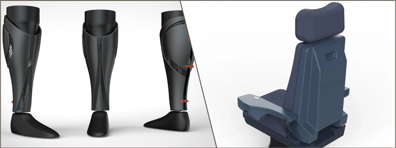 product design of a prosthetic and pilot seat