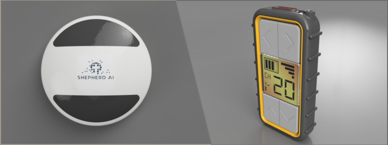 3D model of a product design for an AI assistant and advanced walkie talkie