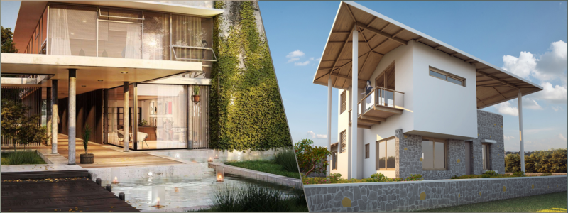 3d architectural rendering of concept homes