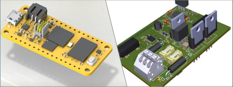 3d rendering of PCB designs