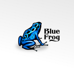 Blue frog logo