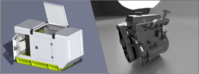 Silent diesel generator and advanced engine system CAD and engineering design through Cad Crowd