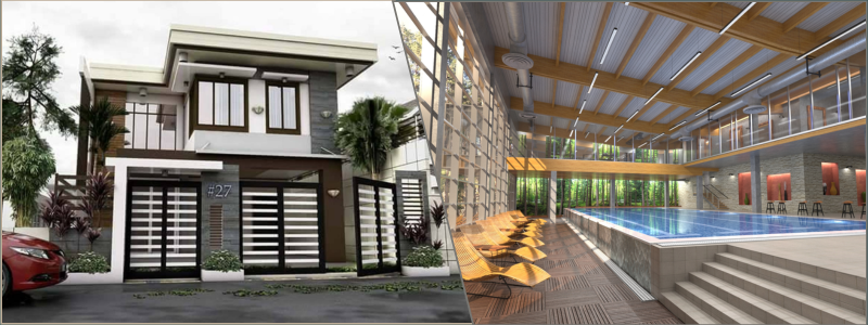 architectural 3d rendering example and cad design