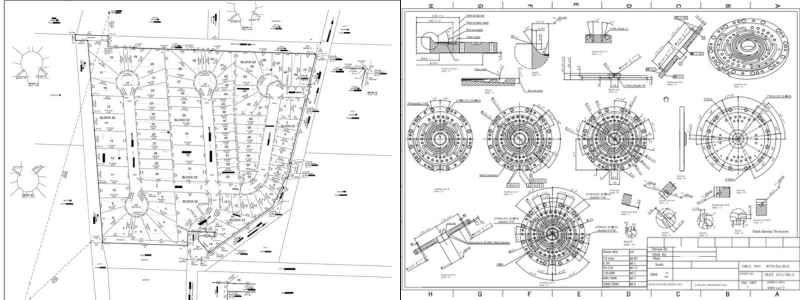 drafting of a site and mechanical assembly