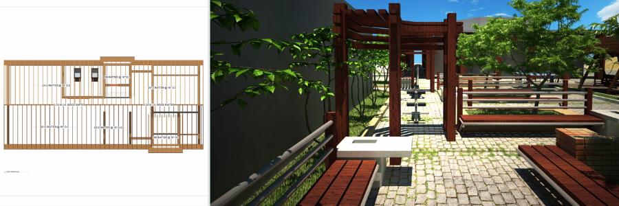 ADU floor plan and outdoor living area by Cad Crowd design experts