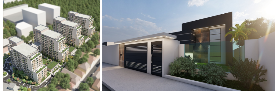 3D models of buildings and apartments by Cad Crowd design experts