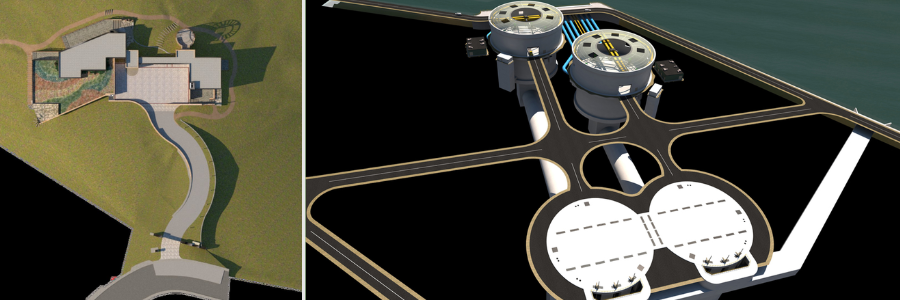 MicroStation design of a mountain resort service road and plant by Cad Crowd civil engineering experts