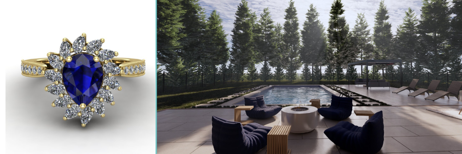 Rhino 3D modeling of a jewerly piece and exterior modeling and rendering by Cad Crowd Rhino experts