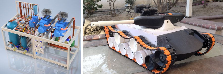 Cad Crowd Siemens NX design examples such as an RC tank