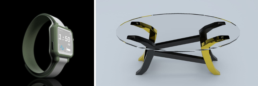 Health smart watch and glass tables by Cad Crowd design expert