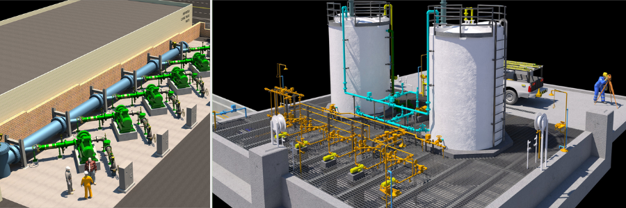 MicroStation design of a pump and powerplant by Cad Crowd design experts