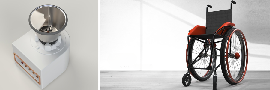 Mixer grinder and high quality wheelchair design by Cad Crowd experts