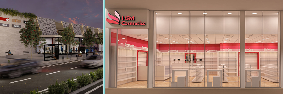 3D rendering and visualization of a mall and cosmetics shop by Cad Crowd design experts