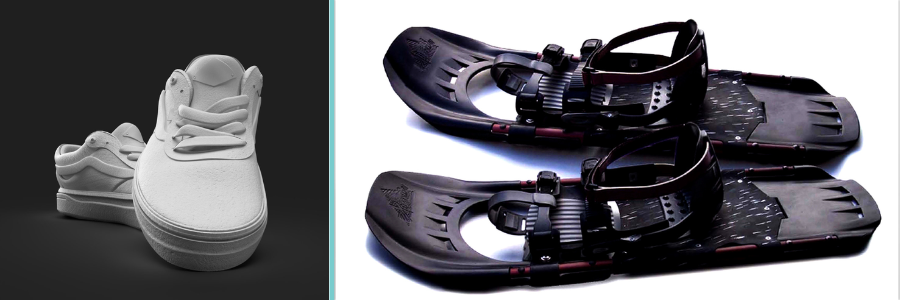 3D shoe design of a sneaker and snow shoes by Cad Crowd shoe design experts