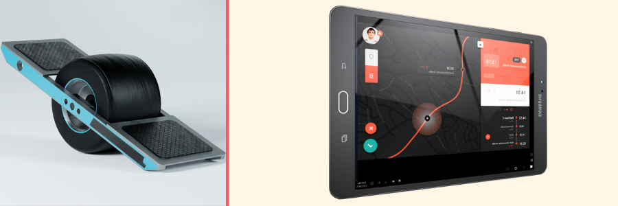 Cad Crowd industrial and product design examples of a balancing wheel and tracker