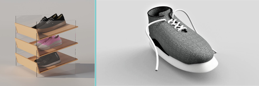 Varied 3d shoes designs by Cad Crowd prototype design professionals