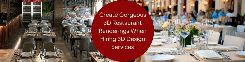 3D restaurant renderings