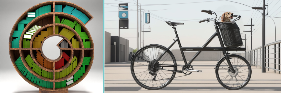 Bookshelf and cargo bike design concepts by Cad Crowd product design freelancers