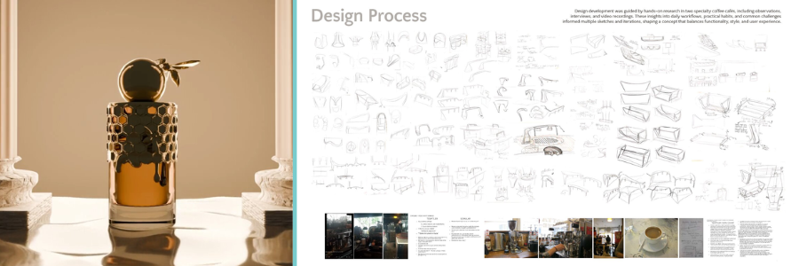 Design process example and output by Cad Crowd concept design freelancers