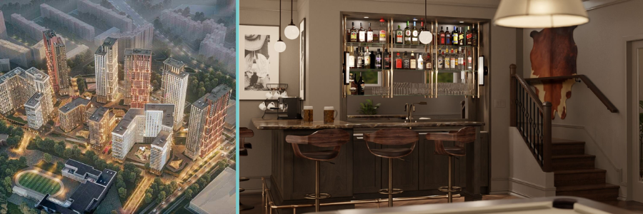 High-Rise residential and game room 3D rendering by Cad Crowd experts | Cad Crowd High-Rise residential and game room 3D rendering by Cad Crowd experts