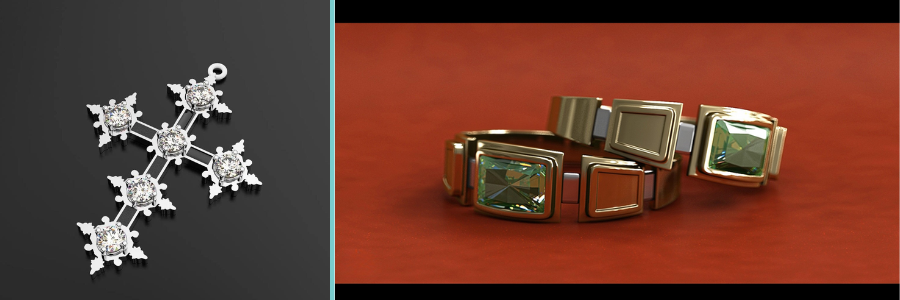 Pendant and ring design by Cad Crowd jewelry design experts and freelance jewelers