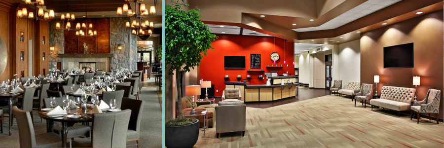 Visualization and high definition rendering of a restaurant and lobby by Cad Crowd design experts