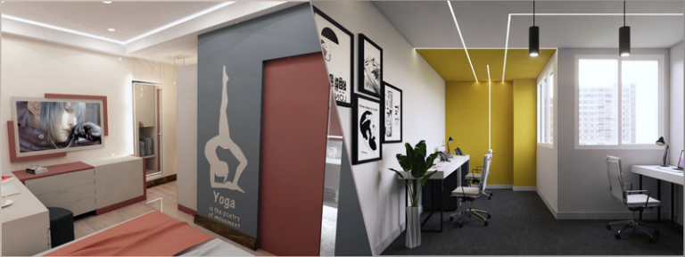 Stages of Offices and Workplace 3D Renderings for Architectural Design ...
