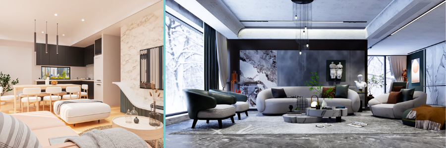 3d interior render examples by Cad Crowd interior designers