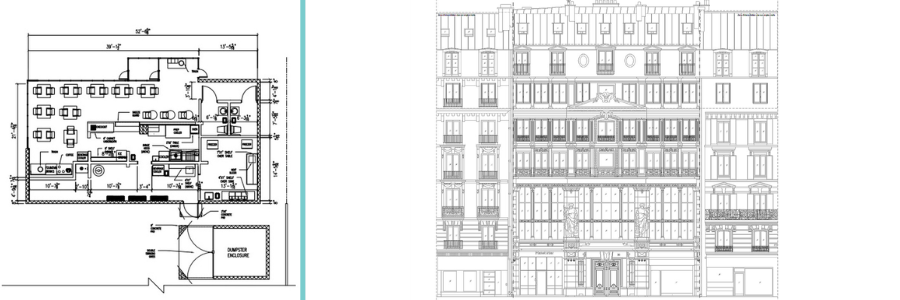 As-built drawing service examples by Cad Crowd architectural design freelancers