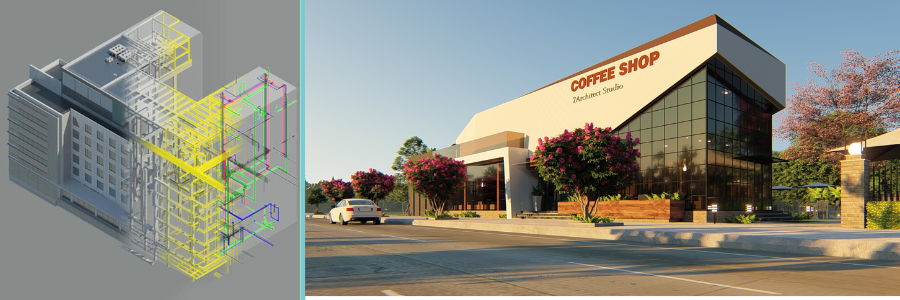 BIM rendering and design examples by Cad Crowd architectural experts