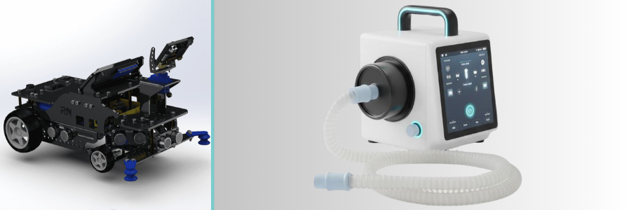 Cad Crowd freelance experts design examples of a racing drone and smoke aspirator