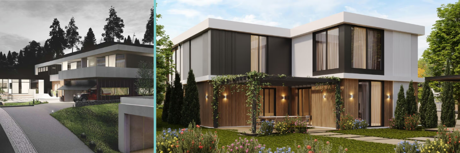 3D house rendering by Cad Crowd freelancers and architectural designers