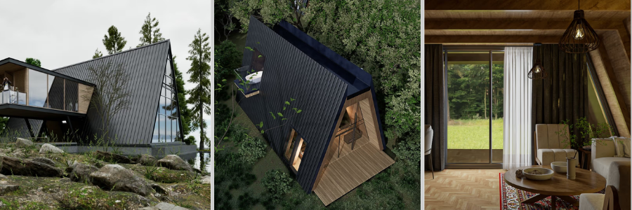 a-frame designs including interiors by Cad Crowd architectural design experts