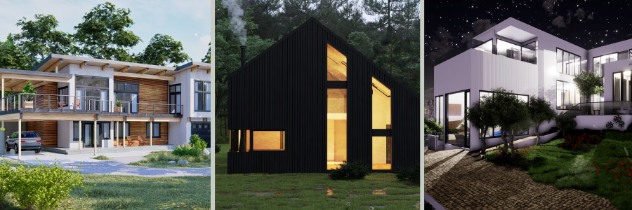 residential design of homes with unique structural design engineering by Cad Crowd design experts