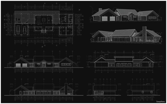 I offer custom architectural design with blueprints and renderings