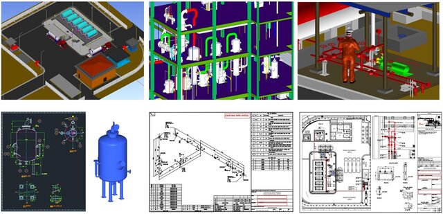 I will create piping and plant 3D modeling including structural and equipment design