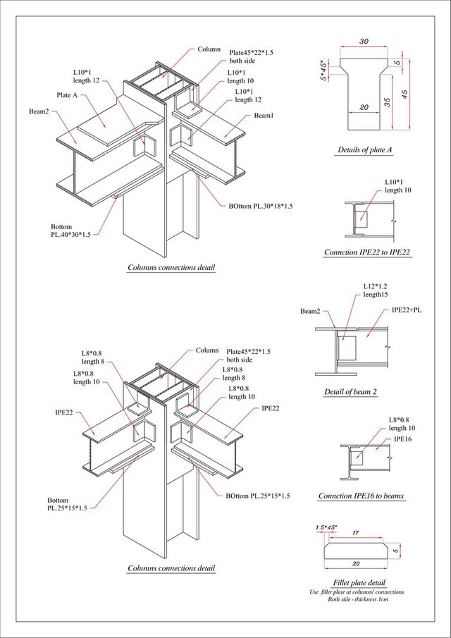 I will prepare professional steel shop drawings and structural detailing image 2