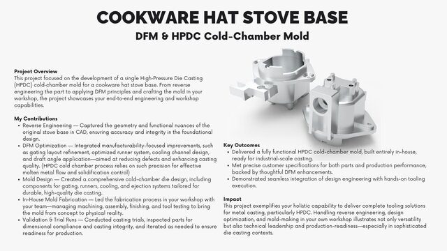 I offer mold & tooling engineering consultations for your parts