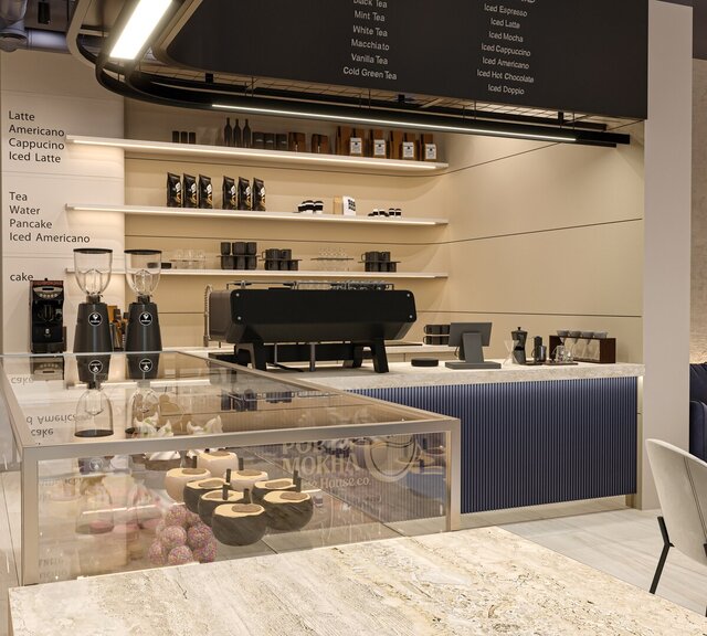 I will design unique cafe interiors with 3D rendering image 7