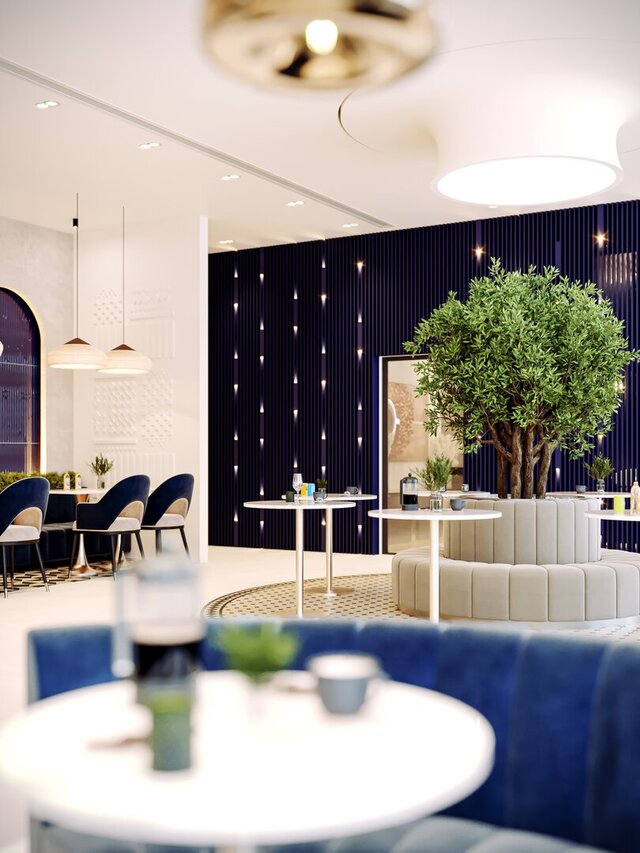 I will design unique cafe interiors with 3D rendering image 2