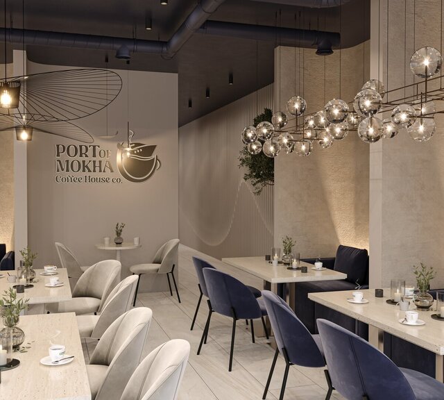 I will design unique cafe interiors with 3D rendering image 6